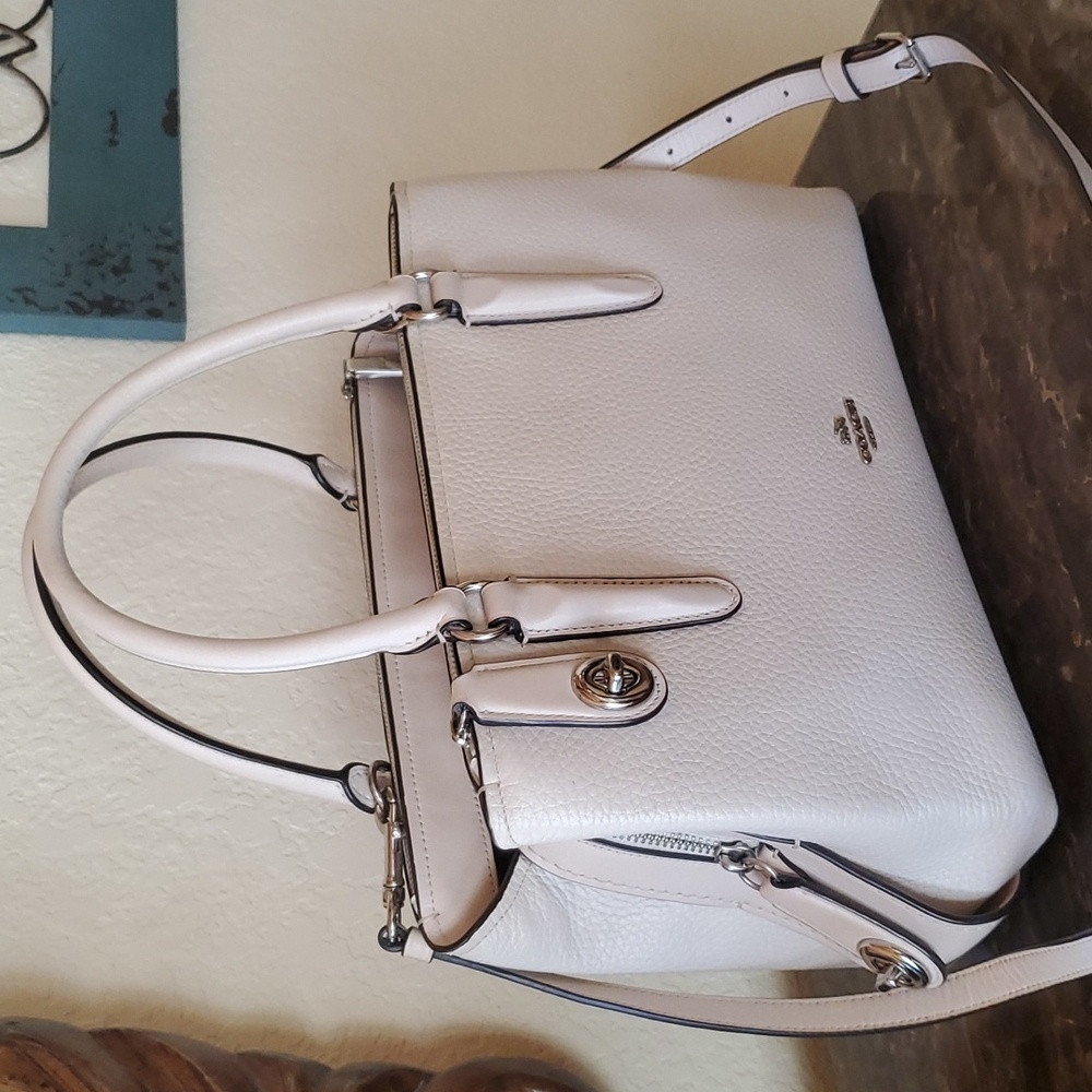 Coach White Satchel Bag
